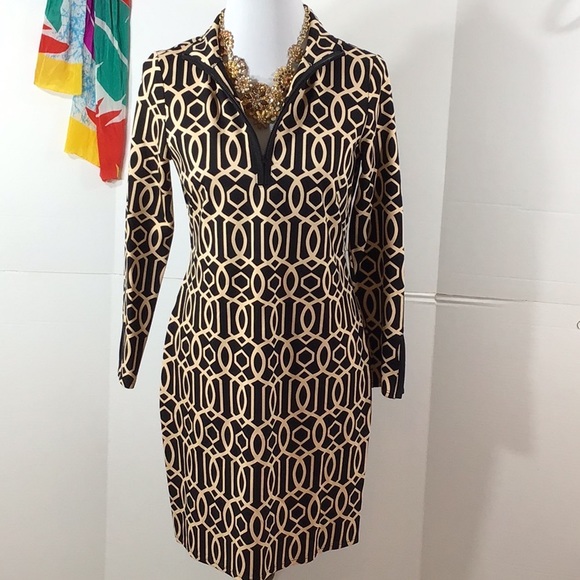 Jude Connally Dresses & Skirts - Jude Connally Anna camel/black dress S NWT